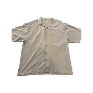Vintage Tommy Bahama Men's Short Sleeve Cap Shirt Green Size XXL **small stain**